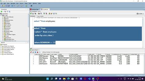 oracle sql limit